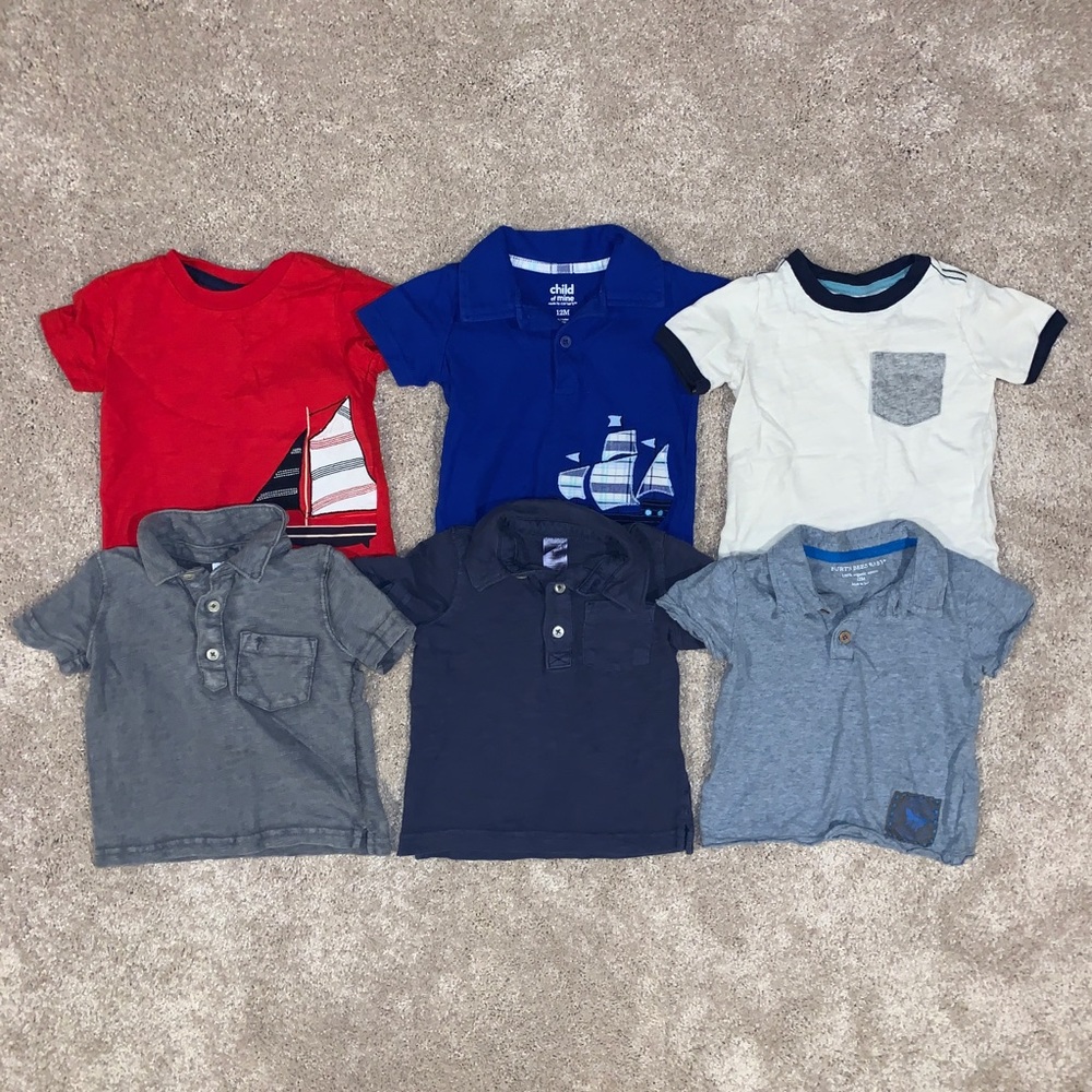 Bundle of Boys 12mo Short Sleeve Shirts